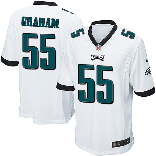 Men's Game Brandon Graham Nike Jersey White Road - #55 NFL Philadelphia Eagles